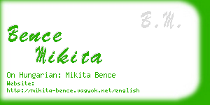 bence mikita business card